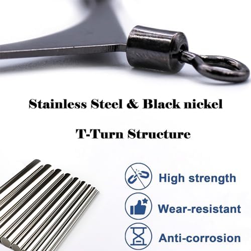 FishTrip 3-Way Fishing Swivels, 15Pcs Three Rolling Swivels for Rigs - Image 2