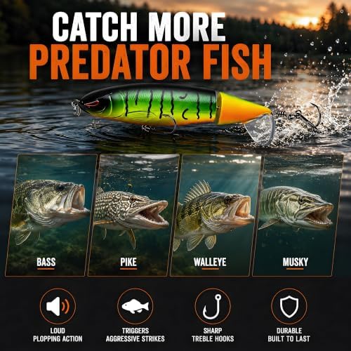 VOOGLASS 4PCS Fishing Lures Kit Hard Baits for Bass Pike Walleye - Image 5
