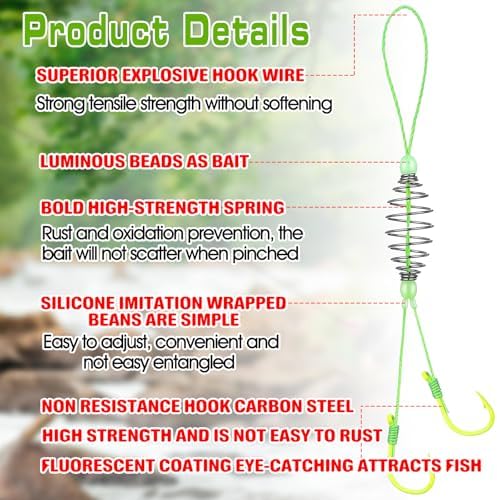 Teenyyou 9 Pack Carp Fishing Baits Hooks with Fishing Spring Carp Feeder Lure Trap Hook 6#-14# Full Size Bait Tackle - Image 3