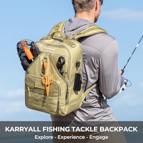 KastKing KarryAll Fishing Backpack with Rod Holder 4 Tackle Boxes, 40/26L - Image 2