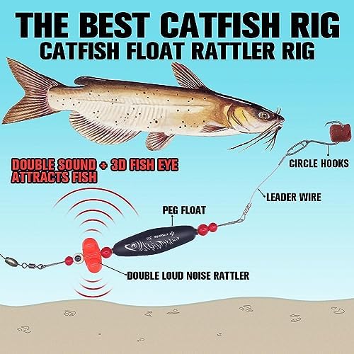Catfish-Rig-for-Bank-Fishing-Catfishing-Tackle-Floats-with-Rattler-Santee Cooper Rig Equipment - Image 2