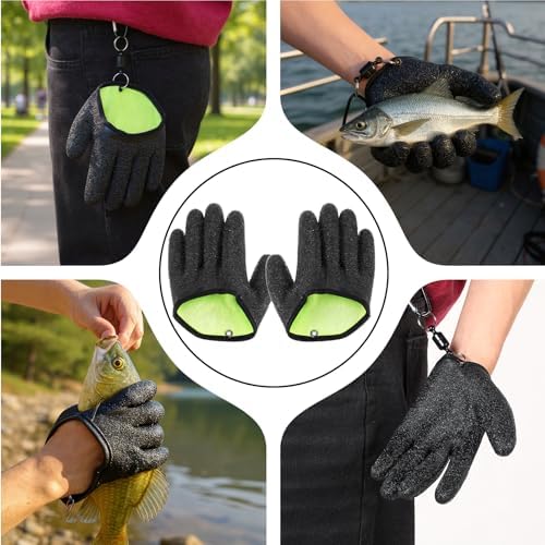 Ptwola 2 Pcs Fishing Gloves with Magnet Release - Image 7