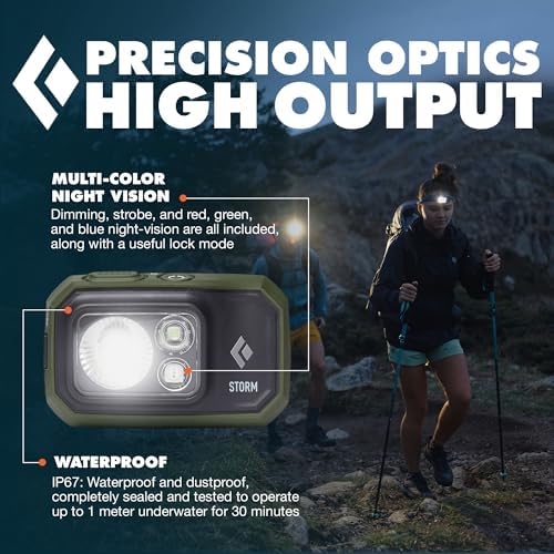BLACK DIAMOND Storm 450 Headlamp, AAA Powered, Dimmable, BD Dark Olive - Image 3