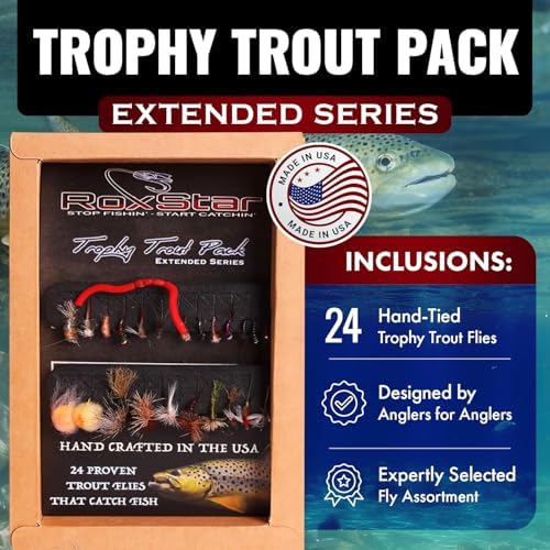 RoxStar Fly Shop Trophy Trout Top Wet & Dry Flies for Trout. Proven Nationwide to Catch Fish! Tied in-House Never Outsourced Fly Fishing Gift - Image 2