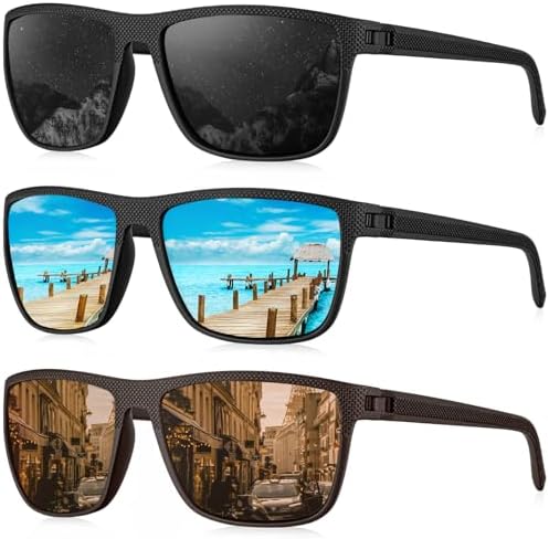 KALIYADI Polarized Sunglasses for Men, Lightweight Sun Glasses with UV Protection for Driving Fishing Golf by KALIYADI