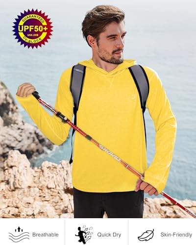 Roadbox Men's UPF 50+ Fishing Shirts, Long Sleeve UV Sun Protection Hoodie - Image 5