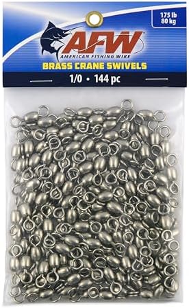 AFW Brass Crane Fishing Swivels Heavy Duty Barrel Tackle by AFWFishingBrands