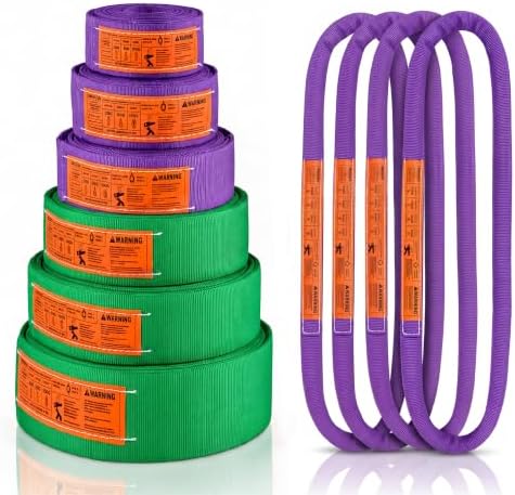 Endless Round Sling Lifting Strap- 4 Feet x 2600 lbs Vertical Capacity - Polyester Lifting Sling Strap, Heavy Duty for Rigging Moving Towing Hoisting- (1Pack)- Kodiak Straps by KODIAKSTRAPS