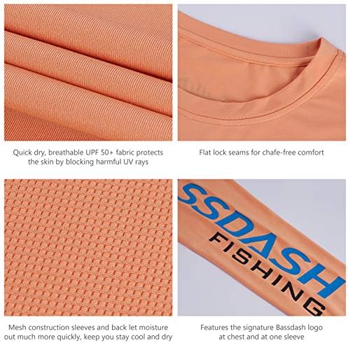 BASSDASH Fishing T Shirts for Men UV Sun Protection UPF 50+ Long Sleeve Tee T-Shirt - Image 4