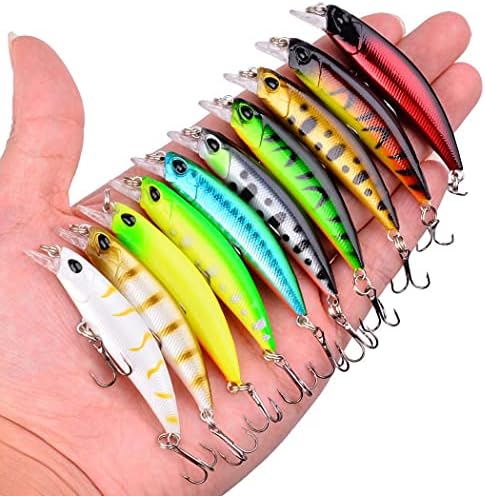 Aorace Fishing Lures Kit Mixed Including Minnow Popper Crank Baits with Hooks for Saltwater Freshwater Trout Bass Salmon Fishing - Image 5