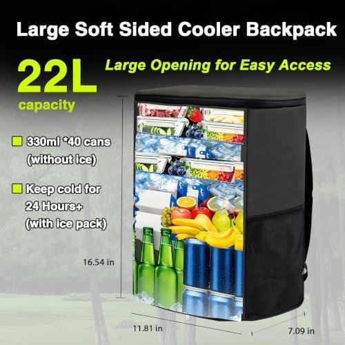 Backpack Cooler Insulated Leakproof, Soft Cooler Backpack for Beach - Image 3