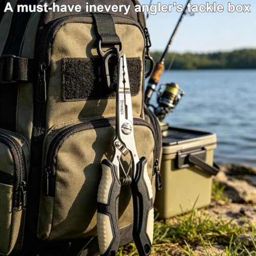 Pro Fishing Pliers 6.7" Split Ring Nose with Safety Lock - Image 3
