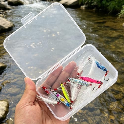 Jigs Fishing Lures Lead Spoons: Saltwater Fishing Micro Jigging Bait with Ultra-Sharp Hooks for Bass Tuna Salmon Grouper - Image 7
