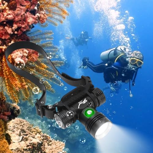 WINDFIRE B14 Scuba Diving Headlamp, Super Bright Underwater Head Flashlight by WINDFIRE