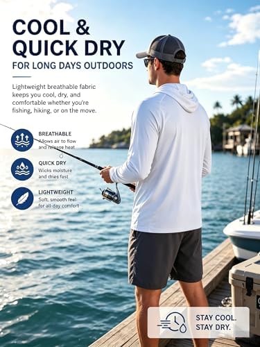 ZITY Men's Lightweight Pullover Hoodie UPF 50+ Fishing Shirts Sweatshirt - Image 5