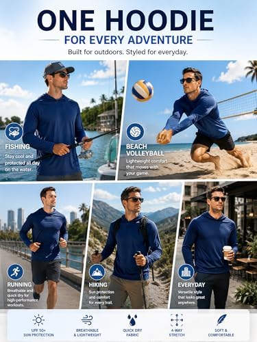 ZITY Men's Lightweight Pullover Hoodie UPF 50+ Fishing Shirts Sweatshirt - Image 2