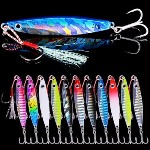 Aorace Jigging Lure Lead Fish Metal Jig Fishing Lure Paillette Knife Artificial Hard Bait Laser Body - Image 4