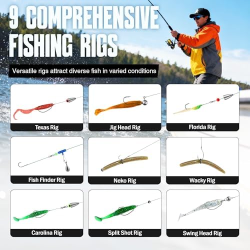 TOPFORT 187/343pcs Fishing Accessories Kit, Organized Fishing Tackle Box with Tackle Included, Fishing Hooks, Fishing Weights Sinkers, Fishing Gear and Equipment, Fishing Gift for Men - Image 3