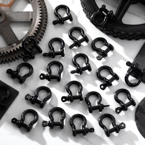 30 Pack 3/8" D Ring Shackle Heavy Duty with Screw Pin Galvanized Coating for Rigging Tow Strap Winch Off Road Truck Vehicle Recovery - Image 6