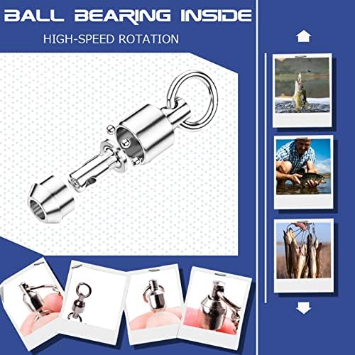 AMYSPORTS High Strength Snap Swivel Stainless Split Rings Fishing Swivel Freshwater Ball Bearing Swivels Fishing Saltwater, 25pcs, 30lbs - Image 3