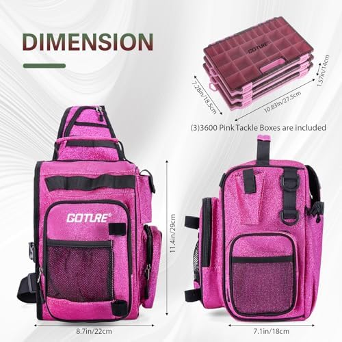 Goture Fishing Kits for Adult,Fishing Pole and Reel Combo, OpenSide Fishing Sling Tackle Storage Bag with 3 Tackle Boxes,Gift for Men - Image 2