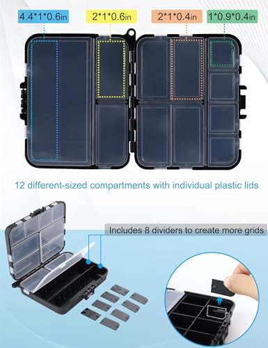 Hlotmeky Small Tackle Box Organizer 4 Pack Mini Tackle Boxes Plastic Fishing Organizer Tackle Storage Containers Kayak Fly Boxes - Image 4