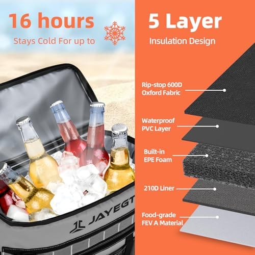 Kayak Cooler Behind Seat - Waterproof Cooler Bag Compatible with Lawn-Chair Seat Kayak，Kayak Accessories Camping Cooler, Portable Ice Chest for Fishing, Beach, Travel,Picnic, Cooler Leak-Proof - Image 2
