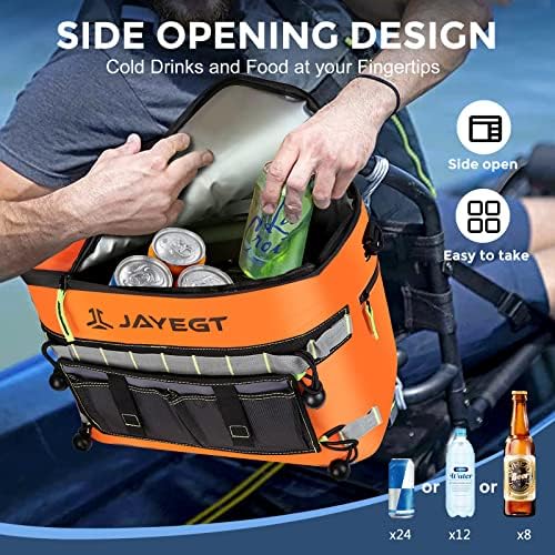 Kayak Cooler Behind Seat - Waterproof Cooler Bag Compatible with Lawn-Chair Seat Kayak，Kayak Accessories Camping Cooler, Portable Ice Chest for Fishing, Beach, Travel,Picnic, Cooler Leak-Proof - Image 2