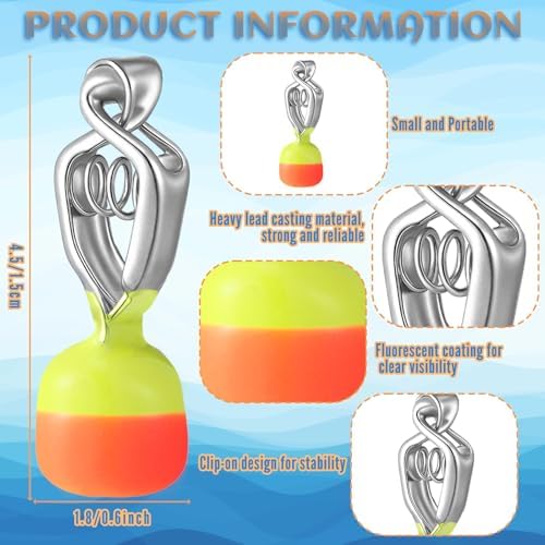 Copkim 4 Pcs Clip-on Fishing Depth Finder - Image 2