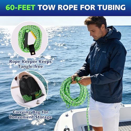 60FT 3-6K Boat Tow Rope for Tubing - Image 5