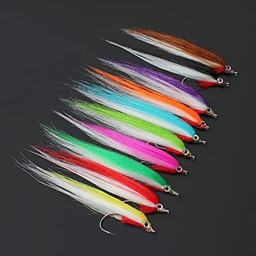 Tigofly 20 pcs 1/0 UV Colors High Carbon Hook Polar Fry Salmon Trout Sea Bass Steelhead Minnow Fly Fishing Flies Lure Set - Image 6
