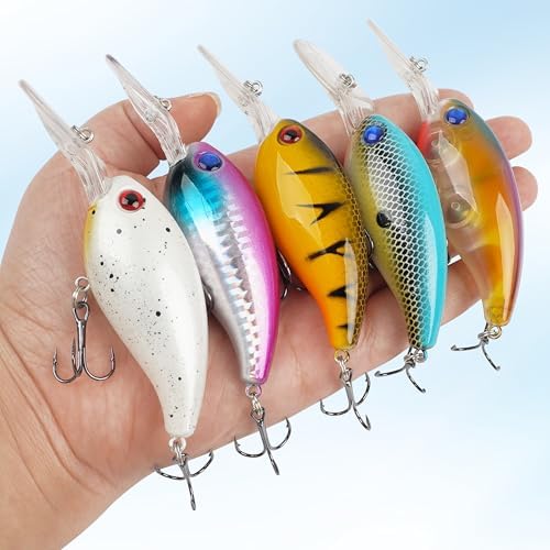 Fishing Lures Kit Crankbait Minnow Hard Bait Set Deep Diving Jerkbait Swimbait Popper Pencil Walleye Lures Artificial Fishing Bait for Bass Trout Redfish Saltwater Freshwater Fishing Lure - Image 6