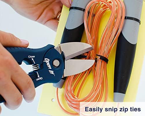 Zibra Open It! 4-in-1 Box Cutter & Package Opener Tool – Heavy Duty Scissors, Retractable Blade & Screwdriver – All-in-One Household Tool for Boxes & Plastic Packaging, Blue - Image 5