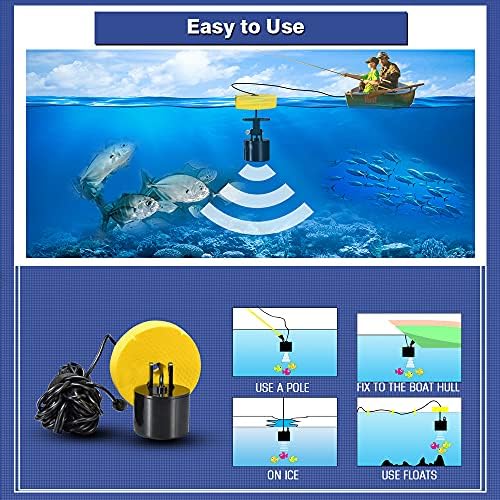 LUCKY Kayak Portable Fish Depth Finder Water Handheld Fish Finder Sonar Castable Kayak Boat Fishfinder Transducer Fishing LCD Display FFC1108 - Image 3
