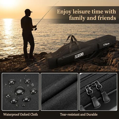 3 Layers Fishing Pole Bag, Fishing Rod Case, Folding Fishing Case - Image 3