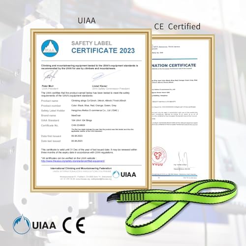 NewDoar 16mm Climbing Sling UIAA CE Certified,23KN EN566 Certified,Climbing Utility Cord Rock Climbing,Creating Anchors System,Rappelling Gear,Perfect for Tree Work - Image 2