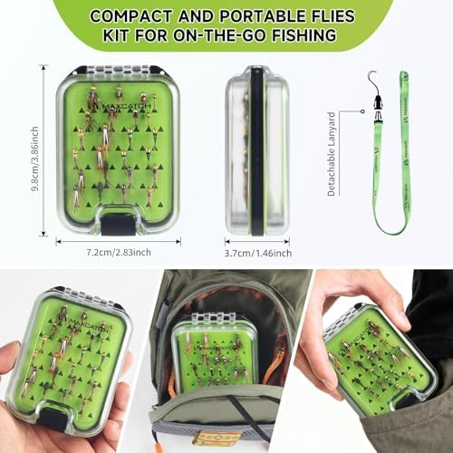 Maxcatch Nymph Fly Fishing Flies Kit for Trout, 24-Piece Assortment with Waterproof Pocket Box, Hand-Tied, Travel-Friendly - Image 6