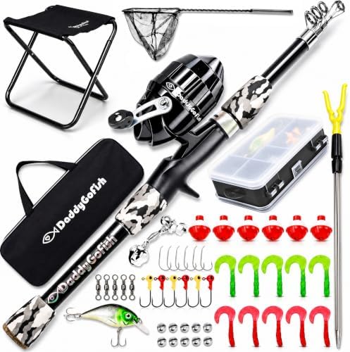 Kids Fishing Pole for Boys, Girls & Youth Age, Toddler Fishing Pole Set Kit by DaddyGoFish