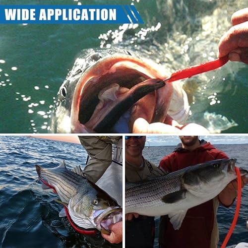 Diamond Jigs Saltwater Fishing Lures,Casting Jigging Spoon with Split Tube Tail Stainless Steel Hook Metal Jig Spoon Baits for Deep Sea Offshore Surf Fishing Bottom Sinking - Image 6