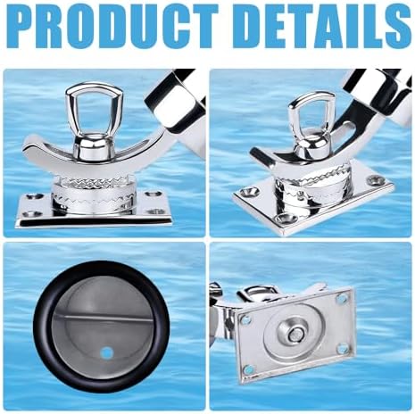 Made Set of 2 Fishing Rod Holder, 316 Stainless Steel Adjustable Fishing Pole Holder, Marine Deck Mount Trolling Rod Holder for Boat Ship Yacht - Image 4