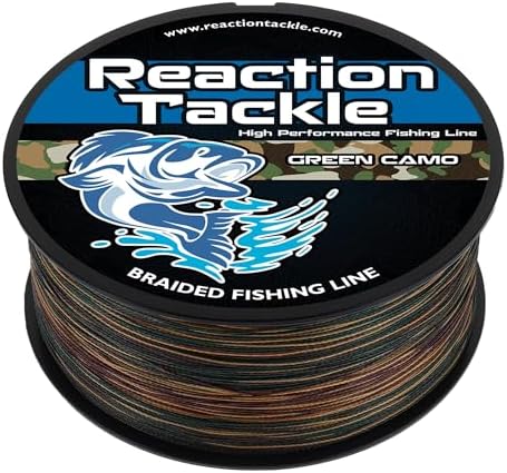 Reaction Tackle Braided Fishing Line - Pro Grade Power Performance for Saltwater or Freshwater Fish - Colored Fishing Line Braid for Extra Visibility by ReactionTackle