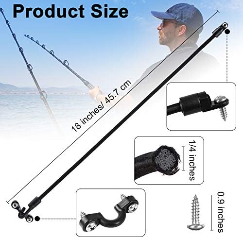Sumind 4 Pcs Rod Strap Holder Deck Mount for Boat Rod,18 Inch - Image 2