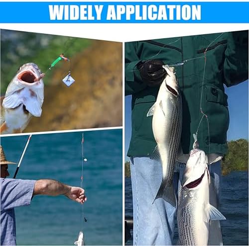 Saltwater Surf Fishing Tackle Kit - Saltwater Surf Fishing Rigs Bottom Rigs Include Fishing Leader Rigs Pyramid Sinkers Bass Casting Sinker Circle Hooks for Striped Bass Red Drum Flounder - Image 6