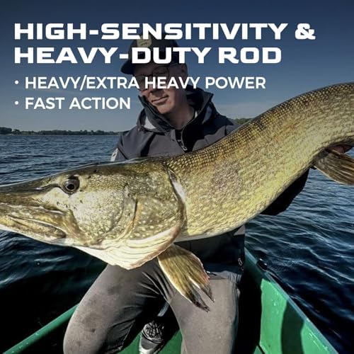 HANDING M1 Pike Heavy Casting Rod 2-Piece Musky Rod Swimbait Rod - Image 3