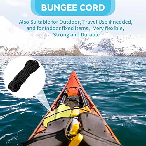 Kayak Deck Rigging Kit 8 Feet Bungee Cord with Bungee Cord Ends Hooks - Image 3