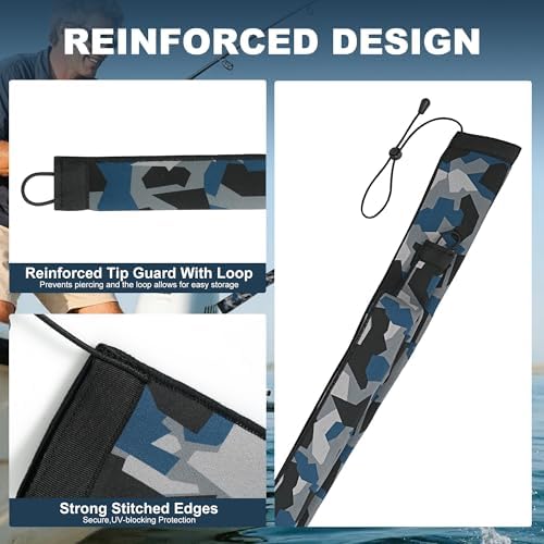 Neoprene Camo Fishing Rod Sleeves,Fishing Pole Sleeves,Fishing Rod Socks - Image 6
