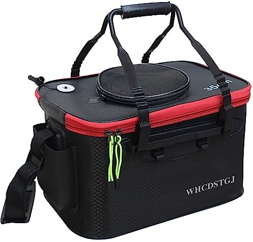 Fishing Bucket, Multifunctional Foldable Portable Fishing Bucket, EVA Fish Bucket are Suitable for Storing Live Fish and Fresh Fish Bait. (size3gallon) by WHCDSTGJ