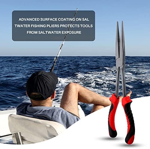 Hikary Long Nose Fishing Pliers, Stainless Steel Hook Remover Braid Cutter Rustproof Multi-Tool Fishing Gripper for Freshwater Saltwater - Image 5