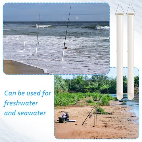 4 Pack 27in Sand Spike PVC Tubular Sand Spike Fishing Rod Holder for Surf Fishing for Beaches, Rivers and Sandy Beaches - Image 6