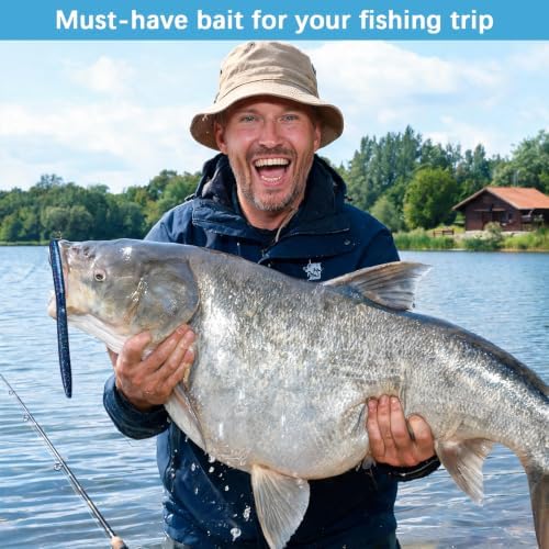133Pcs Wacky Worm Bass Fishing Lures Kit with Soft Plastic Baits, Weedless & Offset Worm Hooks, Wacky Rig Tool, O-Rings, Sinkers - Image 7